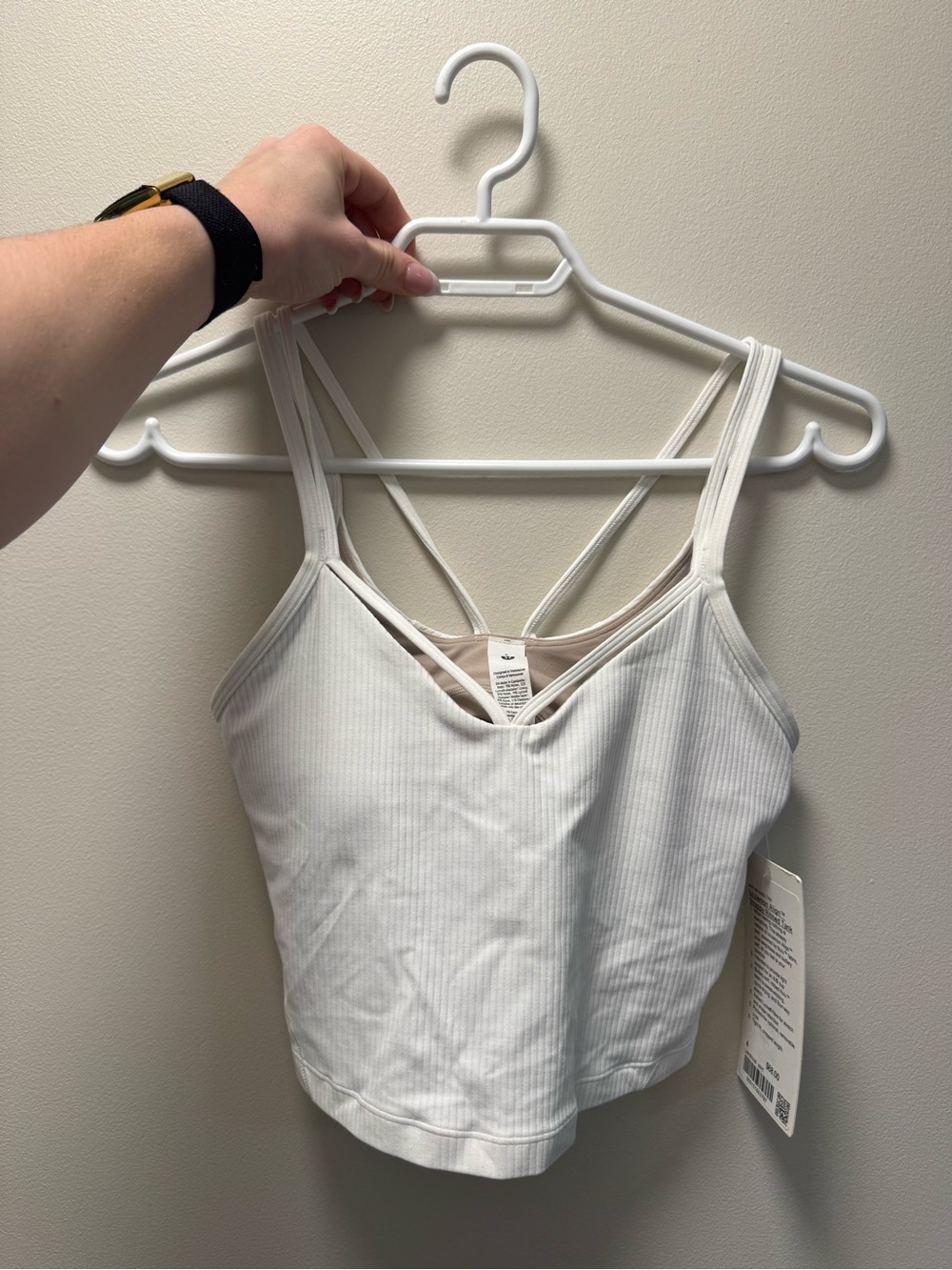 lululemon athletica White Align Strappy Ribbed Tank - Double Strap